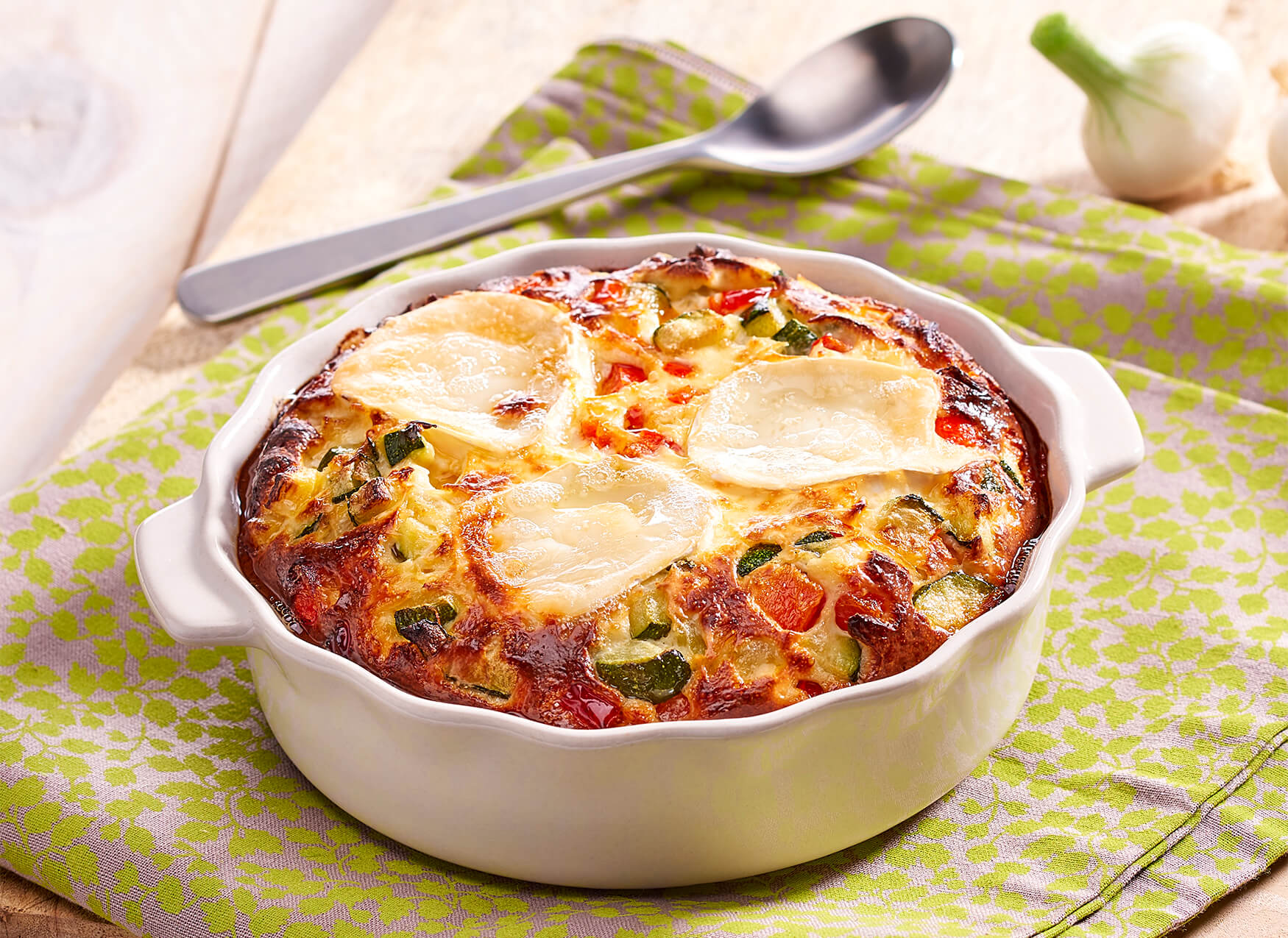 Flan de courgettes au chèvre Eureden Foodservice